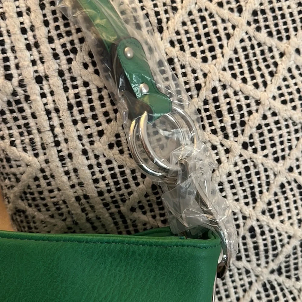 MKF Collection by Mia K. - Green Stripe Emily Hobo